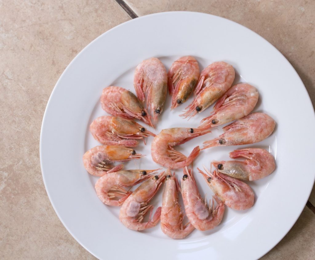 shell on prawns