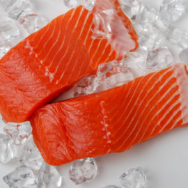 Salmon Fillets In Ice