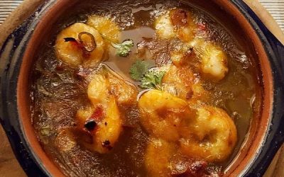 Prawns with Garlic, Oil and Piripiri